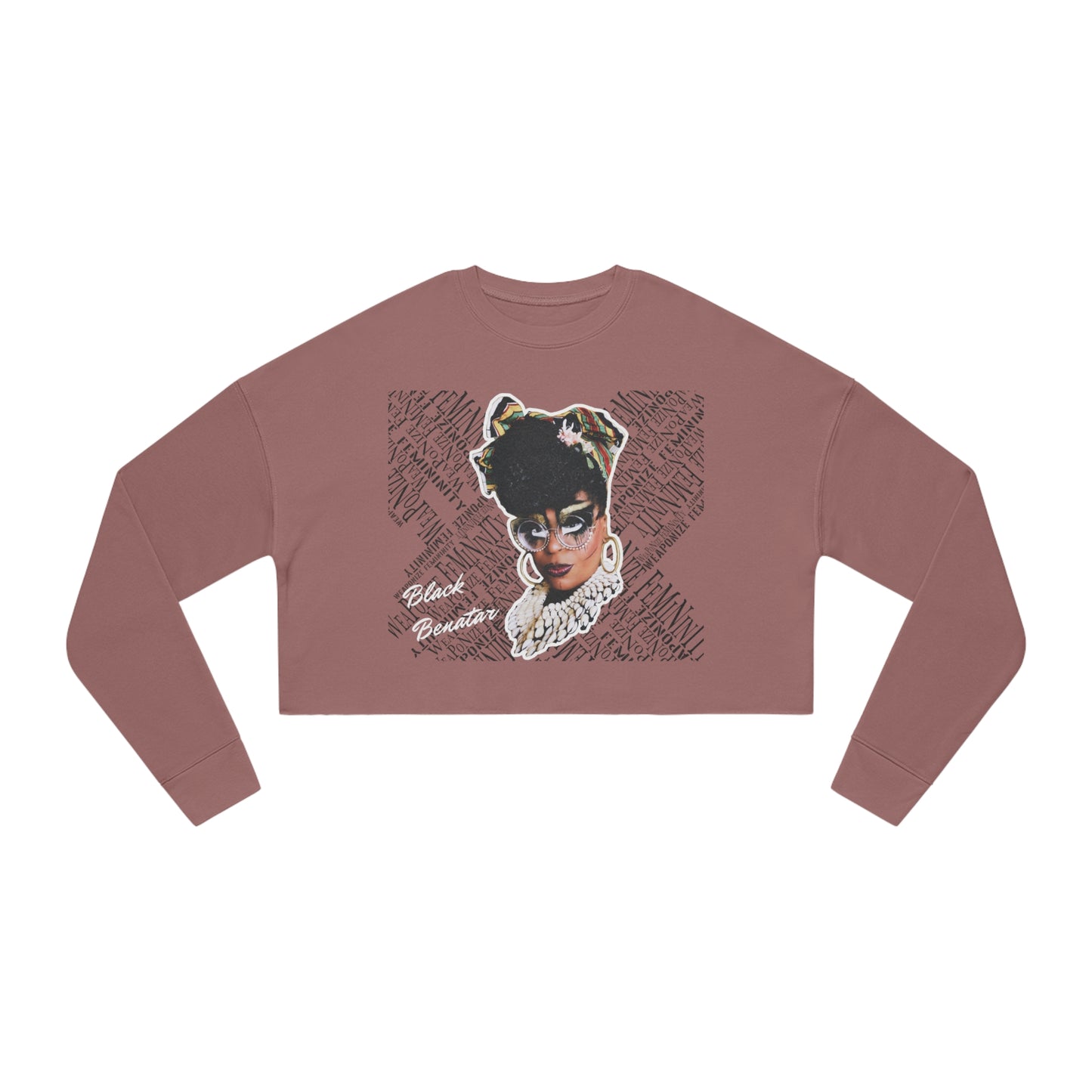 BLACK BENATAR CROPPED SWEATSHIRT
