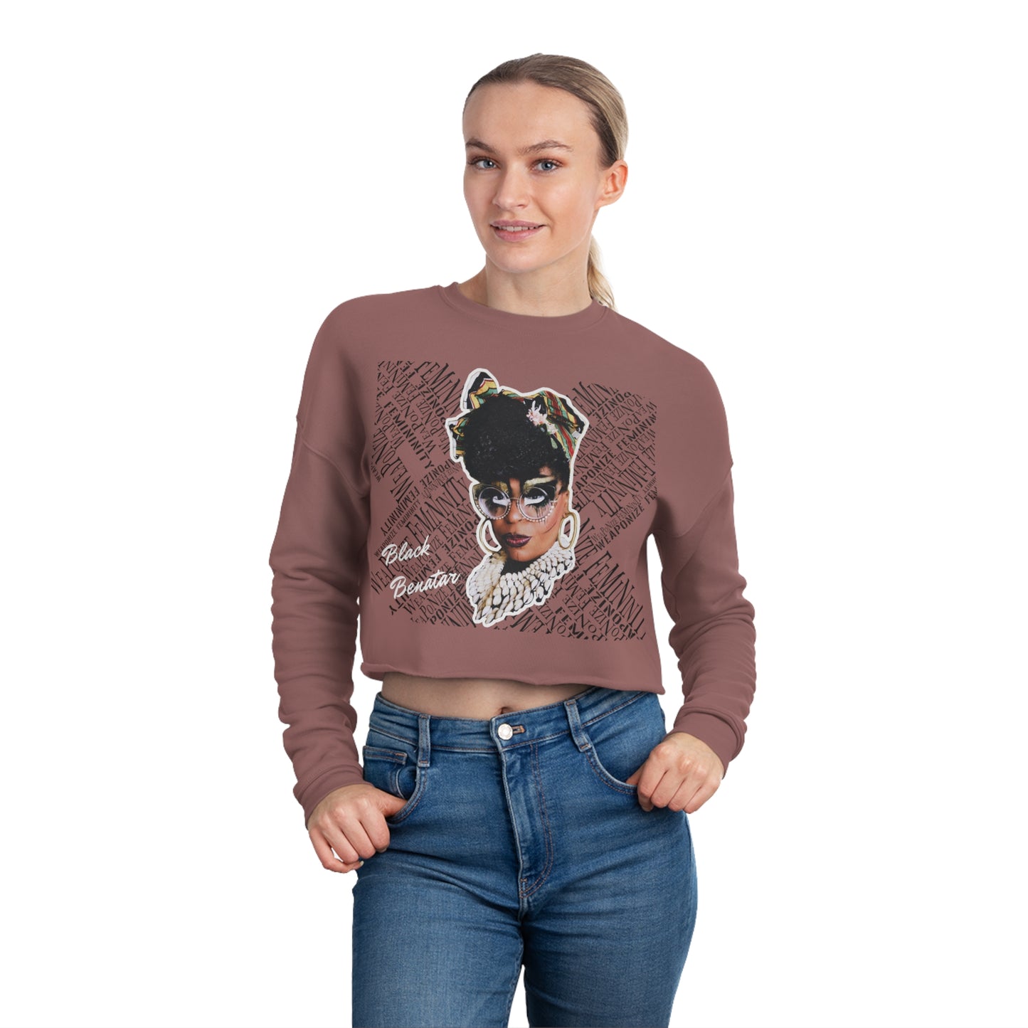 BLACK BENATAR CROPPED SWEATSHIRT