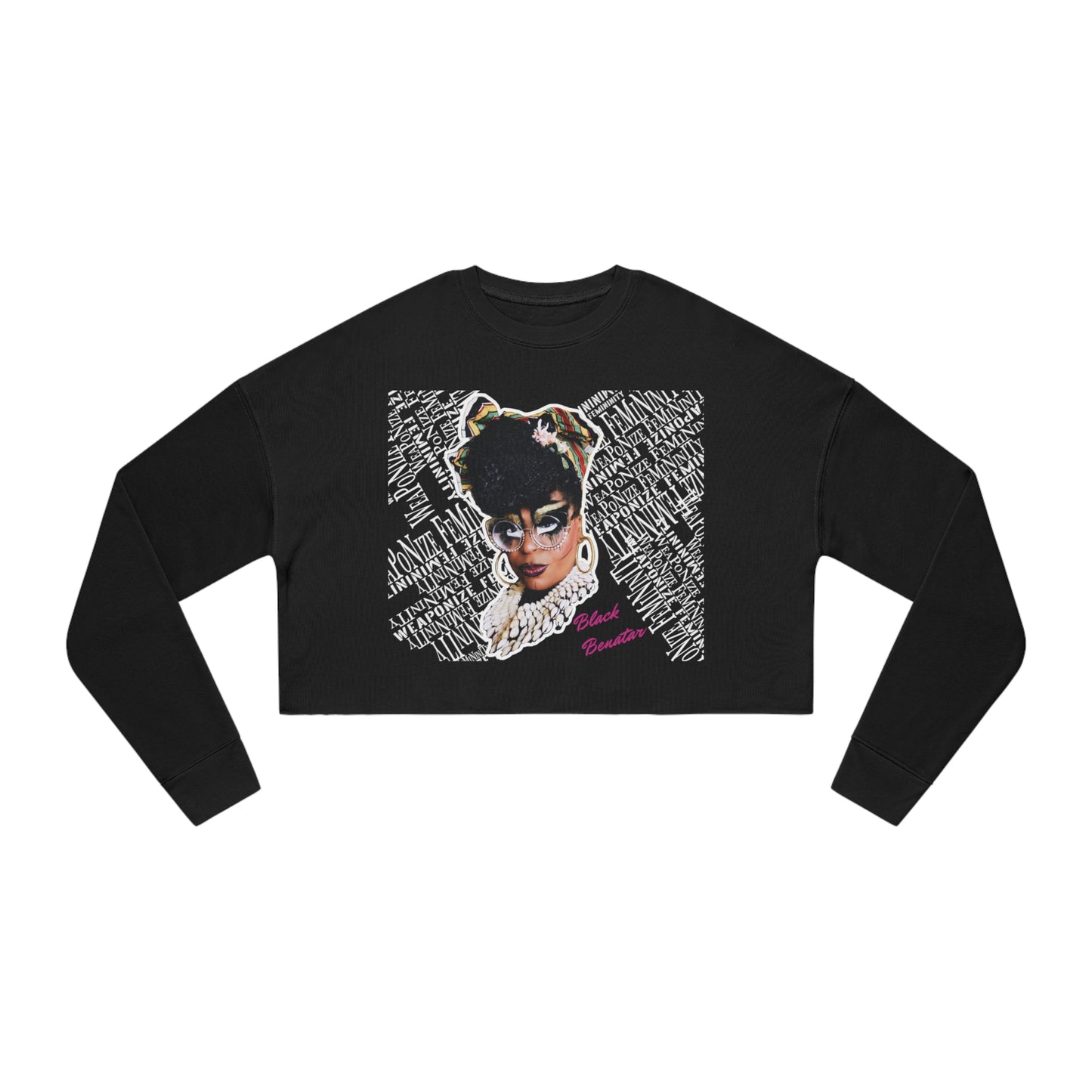 BLACK BENATAR CROPPED SWEATSHIRT