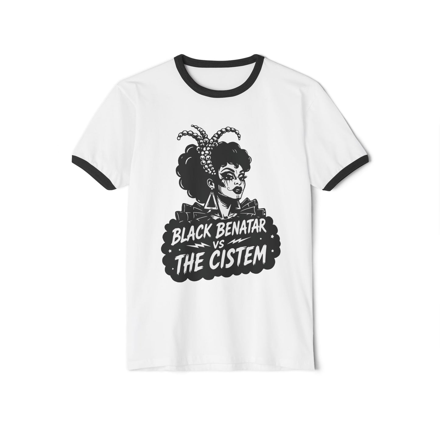Ringer T-Shirt — BBVC/ ‘I’m Not Here to Behave, I’m Here to Be Heard’ Slogan