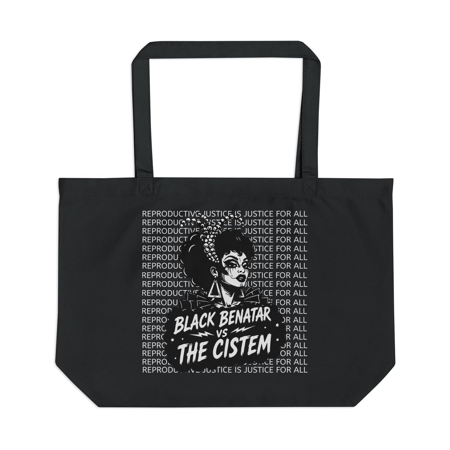 Tote Bag with Bold Drag Queen Reproductive Justice Design