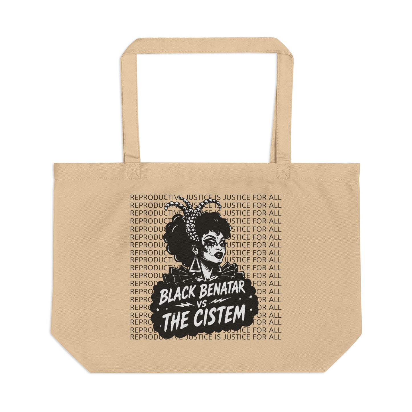 Tote Bag with Bold Drag Queen Reproductive Justice Design