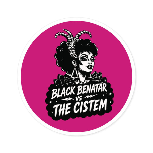 Black Benatar vs The Cistem Round Sticker (Indoor/Outdoor)